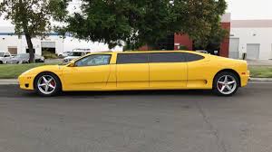 Hire one of the most exclusive limousines in the uk, the stretched ferrari limousine. Ferrari 360 Limo Gets 104 400 Bid On Ebay But Fails To Sell