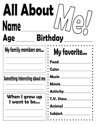 1st grade math worksheets pdf. All About Me Worksheet And Printable Poster Supplyme