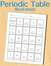 Periodic Table Worksheet Customizable Stem Sheets Elementary Chemistry Middle School Science Experiments Chemistry Worksheets