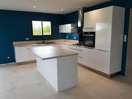 Un ilôt de belle taille accueil l'espace cuisson et la hotte îlot et s'accompagne en parallèle de l'espace lavage. Quelle Couleur Pour Ma Cuisine Comera Cuisines