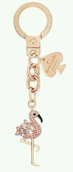 Porte Cle Bijou Flamants Roses Kate Spade Flamingo Pink Flamingos Keychain