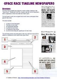 Students Of History Space Race Newspaper And Timeline Lesson Plan Space Race Cold War Lessons Cold War Lesson Plans