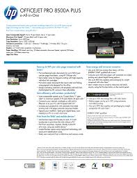 The full version of 5 stars 58. Hp Officejet Pro 8500a Plus E All In One Printer A910g Datasheet Manualzz