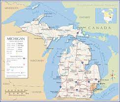 Michigan Map With Cities And Counties Map Of The State Of Michigan, Usa - Nations Online Project
