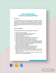 Duties for the finance director will include supervising accounting staff. Free 15 Marketing Job Description Examples Templates Download Now Examples