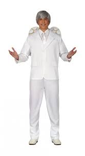 Vestito Uomo Completo Bianco Angelo Natalizio Con Ali Karabu Srls