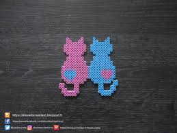 Couple De Chats Perles Hama Couple Of Cats Perler Beads Perles Hama Motifs Perler Billes De Fer