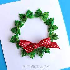 Diy card kit, victorian white christmas stocking with white poinsettias and ornaments. The Top 15 Christmas Card Ideas Kids Can Make