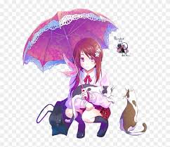 Download 7,500+ royalty free umbrella drawing vector images. Anime Girl With Umbrella Free Transparent Png Clipart Images Download
