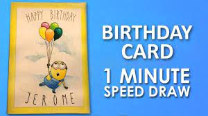 I colored the images with a variety of alcohol markers. 30 Silly And Cute Minion Birthday Card Candacefaber