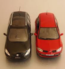 Our Cars Mine Wife S 2003 Peugeot 307sw 2003 Renault Megane Vive La France 1 43 Diecast