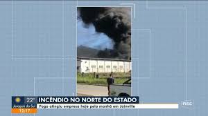 Órgão de comunicação social local assente em três vertentes: Incendio De Grandes Proporcoes Atinge Galpao Em Joinville Santa Catarina G1