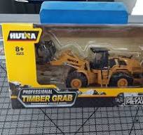 Hui Na Wheel Loader w/Timber Grab Attachment Die Cast 1/50