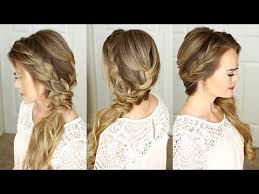 Braided Side Swept Prom Hairstyle Missy Sue Youtube Side Swept Braid Hairstyles Wedding Hair Side Prom Hair