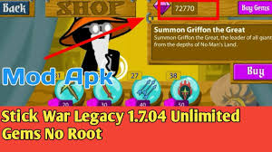 constraint ¡sólo tú puedes liberar a inamorta! Stick War Legacy 1 7 04 Unlimited Gems Mod Apk No Root Youtube