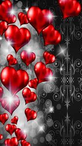 Viele Rote Herzchen Wallpaper By Artist Unknown Rotes Herz Blumentapete Grusse Zu Weihnachten