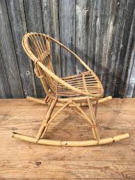 Great selection of accent chairs! Petite Chaise A Bascule Rocking Chair Pour Enfant En Bambou Etsy Rocking Chair Small Rocking Chairs French Vintage
