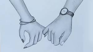 Drawing hands can be tricky. Lovers Holding Hands Drawing Novocom Top
