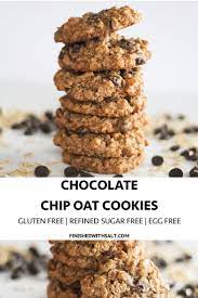 Chocolate Chip Oatmeal Cookies Vegan Gf Recipe Recipes Healthy Dessert Recipes Gluten Free Recipes Baking
