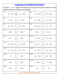 3rd grade math comparing numbers worksheets steemit