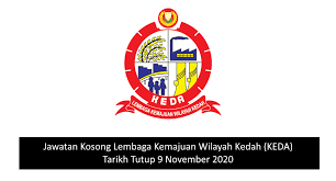 Tiada jawatan kosong buat masa ini. Jawatan Kosong Lembaga Kemajuan Wilayah Kedah Keda Tarikh Tutup 9 November 2020