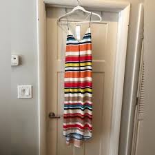 Alice + Olivia pink blue orange striped Cortes sleeveless dress size XS