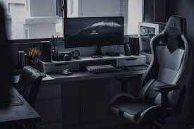 All Black Desk Setups That Will Inspire You To Adapt This Modern Minimal Trend Black Desk Setup Desk Setups Pc Gaming Setup