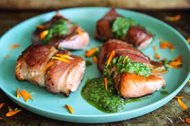 Maybe you would like to learn more about one of these? Keto Bacon Wrapped Salmon With Easy Chimuchurri Sauce Heather Christo