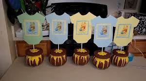Winnie The Pooh Baby Shower Centerpieces Disney Baby Shower Baby Boy Shower Baby Bear Baby Shower