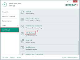 How To Enable Or Disable Self Defense In Kaspersky Internet Security 2015