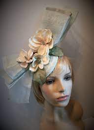 For All Of You Southern Ladies Who Like Mint Juleps And Magnolias Mint Green Sinamay Silk Magnolias And Some Fascinator Green Fascinator Women Hats Fashion