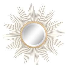 Stonebriar Collection Medium Irregular Gold Contemporary Mirror 23 In H X 23 In W Sb 6139a The Home Depot Gold Sunburst Mirror Gold Starburst Mirror Starburst Mirror Wall