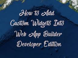 I know that arcgis web appbuilder desktop is built using node.js. How To Add Custom Widgets Into Web App Builder Developer Edition Youtube