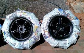 Wheels For All Cars Chrome Spray Paint Gloss Black Rims