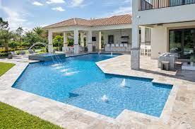 If you've recently installed a swimming pool, you're probably with a good pool fence surrounding your pool, you can make sure that no one is sneaking into the. Custom Shaped Pool With Spa Laminar Deck Jets And Custom Fountain In Parkland Transitional Pool Miami By Van Kirk Sons Pools And Spas Houzz