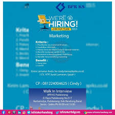 Check spelling or type a new query. Lowongan Kerja Bpr Ks Padalarang Bandung Juli 2021 Info Loker Bandung 2021