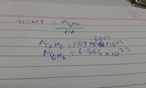 The relationship between moles and mass is known as molar mass or the number of grams in one mole of a substance. What Is The Number Of Molecules Present In 1 09 Moles Of Benzene C6h6 Brainly In