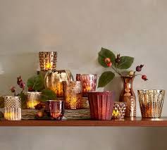 The scalloped edge adds the cutest touch to the top of the mercury glass piece. Antiqued Mercury Votive Holder Set Of 6 Pink Candle Holder Pottery Barn