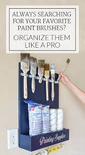 Carrying the paints is easy, simply put them in a box. Diy Paint Brush Holder Garage Organization Polished Habitat