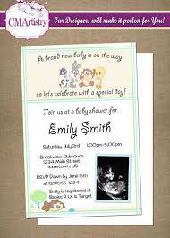 Personalized Photo Invitations Cmartistry Baby Looney Tunes Friends Shower Ultrasound Invitations Diy Baby Looney Tunes Ultrasound Invitation Baby Shower