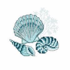 cross stitch pattern sea shells i