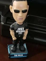 the rock dwayne johnson bobblehead NO BOX bobble head wwe wrestling figure 