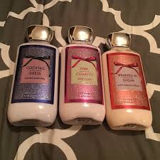 Limited Edition Discontinued Collection Full Size Body Lotions 8 Oz Each Wrapped In Sugar Cocktail Dress Body Lotions Pink Confetti Bath And Body Works