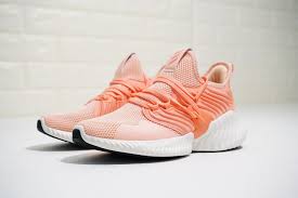 adidas alphabounce instinct clima 阿爾法4代本能系列呼吸網面女款慢跑鞋肉粉橘白 adidas tubular adidas tubular defiant adidas sneakers