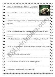 That's not the same if you're interested in. The Addams Family Movie Quiz Questions Esl Worksheet By Fickle