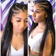 Half Feedins Half Sewin Video Braided Hairstyles Natural Hair Styles Hair Styles