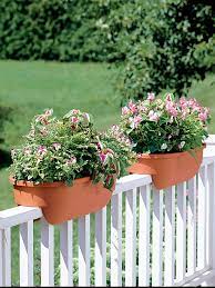 Southern patiosimplicity at its finest: Deck Over Railing Planter Boxes Gardener S Supply