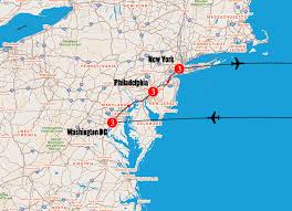 The time spent in the air is 34 minutes. Washington Philadelphia New York Theinternettraveller Com