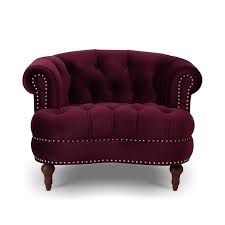Create an inviting atmosphere with new living room chairs. La Rosa Victorian Tufted Accent Chair Burgundy 2525 1 673