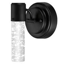 Check spelling or type a new query. 8w 1 Light Led Wall Fixture Matte Black Finish Bubble Glass 6372400 Rimrock Lighting